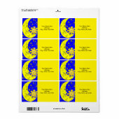 Sun- en Moon-sterlabels Etiket (Full Sheet)