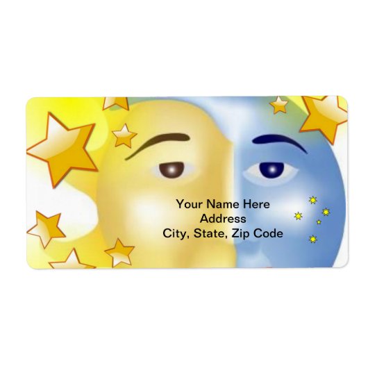 Sun- en Moon-sterlabels Etiket (Voorkant)