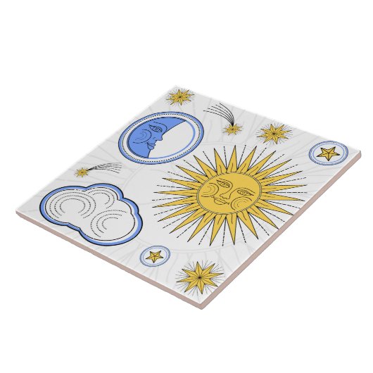  Sun en Moon Tegeltje (Zijkant)