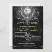 Sun en Moon Wedding Invitation Kaart (Voorkant)