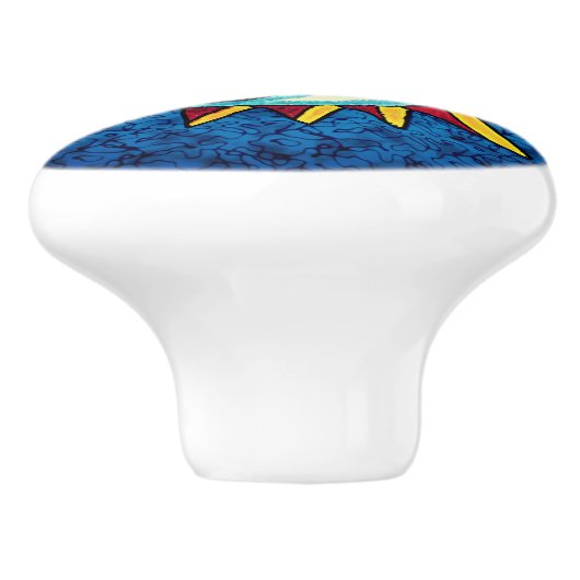 Sun en Moon wordt geconfronteerd met een Mexicaans Keramische Knop (Zijkant)