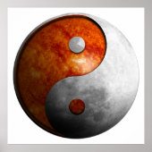 Sun en Moon Yin en Yang Symbol Poster (Voorkant)
