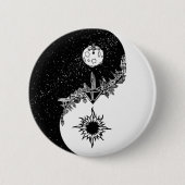Sun en Moon Yin Yang Button (Voorkant)