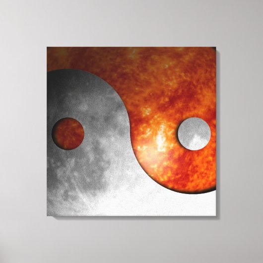 Sun en Moon Yin Yang Canvas Afdruk (Voorkant)