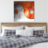 Sun en Moon Yin Yang Canvas Afdruk (Insitu (Slaapkamer))