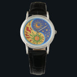 Sun en Moon Yin Yang Colorful Horloge<br><div class="desc">Een Yin Yang zon- en maanontwerp in een papieruitsnijstijl.</div>