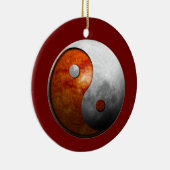 Sun en Moon Yin Yang Keramisch Ornament (Rechts)
