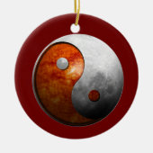 Sun en Moon Yin Yang Keramisch Ornament (Voorkant)