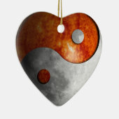 Sun en Moon Yin Yang Keramisch Ornament (Rechts)