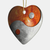 Sun en Moon Yin Yang Keramisch Ornament (Links)