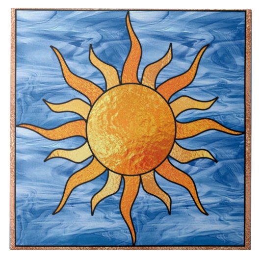 Sun en Sky Tile Trivet Tegeltje (Voorkant)