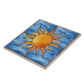 Sun en Sky Tile Trivet Tegeltje (Zijkant)