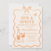 Sun en Spritz vrijgezellenfeest uitnodiging (Voorkant)