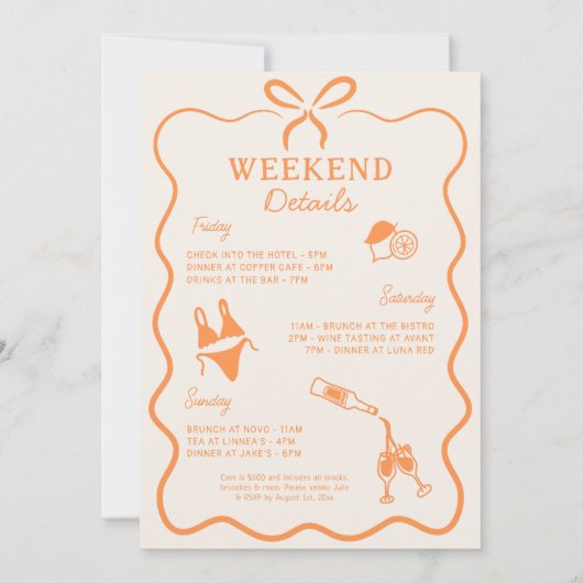 Sun en Spritz vrijgezellenfeest uitnodiging (Achterkant)