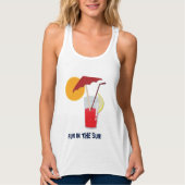 Sun en Summer Drinken Vun Beach Tshirt (Voorkant)
