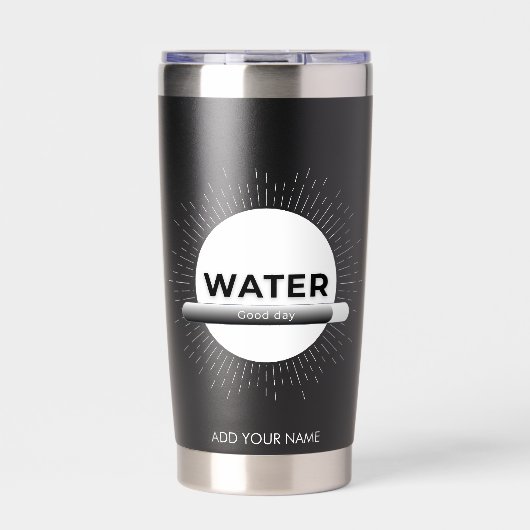 Sun Energy Quote | Custom Name Geïsoleerde Drinkbeker (Voorkant)