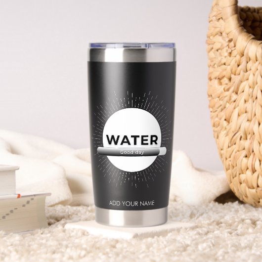 Sun Energy Quote | Custom Name Geïsoleerde Drinkbeker (Woonkamer (Gedraaid)  )