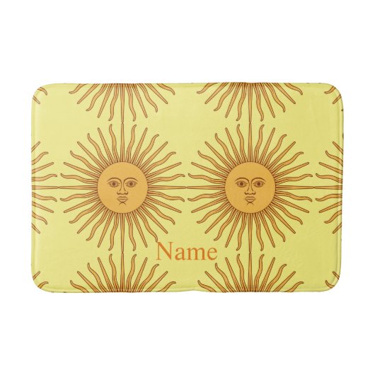 Sun face Art Illustration Thunder_Cove Badmat (Voorkant)