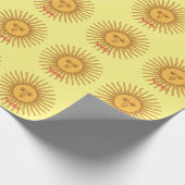 Sun face Art Illustration Thunder_Cove Cadeaupapier (Hoek)