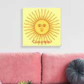 Sun face Art Illustration Thunder_Cove Canvas Afdruk (Insitu (Woonkamer))