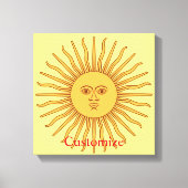 Sun face Art Illustration Thunder_Cove Canvas Afdruk (Voorkant)