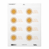 Sun face Art Illustration Thunder_Cove Etiket (Full Sheet)