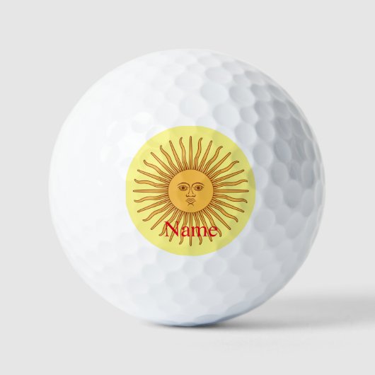 Sun face Art Illustration Thunder_Cove Golfballen (Voorkant)
