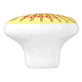 Sun face Art Illustration Thunder_Cove Keramische Knop (Zijkant)