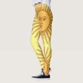 Sun face Art Illustration Thunder_Cove Leggings (Links)