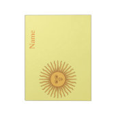 Sun face Art Illustration Thunder_Cove Notitieblok (Linkerzijde)