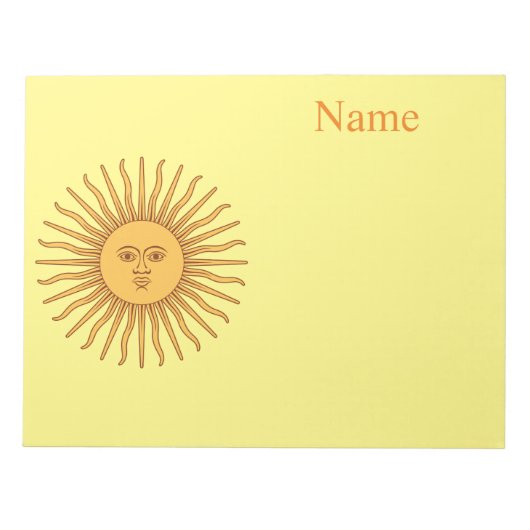Sun face Art Illustration Thunder_Cove Notitieblok (Voorkant)