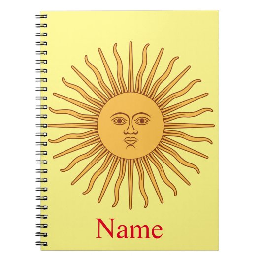 Sun face Art Illustration Thunder_Cove Notitieboek (Voorkant)