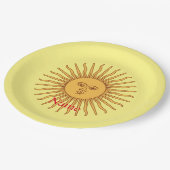 Sun face Art Illustration Thunder_Cove Papieren Bordje (Gekanteld)