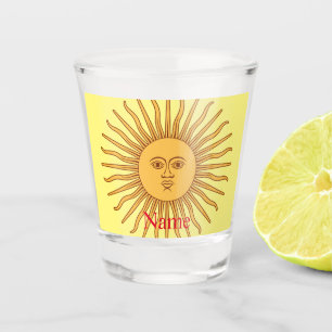 Sun face Art Illustration Thunder_Cove Shot Glas