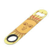 Sun face Art Illustration Thunder_Cove Speed Flessenopener (Voorkant Gekanteld)