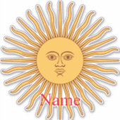 Sun face Art Illustration Thunder_Cove Sticker (Voorkant)