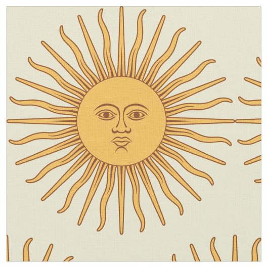 Sun face Art Illustration Thunder_Cove Stof (Close Up)