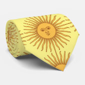 Sun face Art Illustration Thunder_Cove Stropdas (Opgerold)