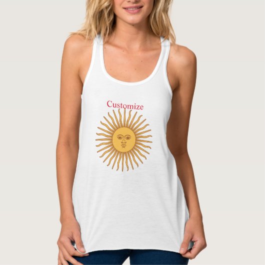 Sun face Art Illustration Thunder_Cove Tanktop (Voorkant)