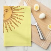 Sun face Art Illustration Thunder_Cove Theedoek (Quarter Fold)