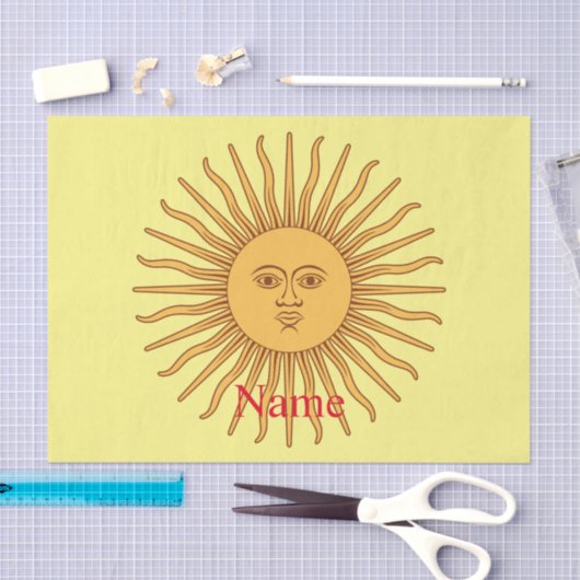 Sun face Art Illustration Thunder_Cove Tissuepapier (Craft)