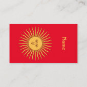 Sun face Art Illustration Thunder_Cove Visitekaartje (Achterkant)