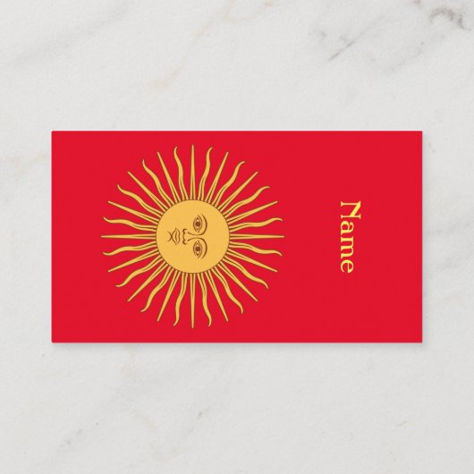 Sun face Art Illustration Thunder_Cove Visitekaartje (Achterkant)