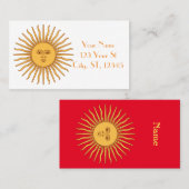 Sun face Art Illustration Thunder_Cove Visitekaartje (Voorkant / Achterkant)