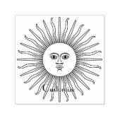 Sun face Art Illustration Thunder_Cove Zelfinktende Stempel (Design)