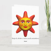 Sun face - Birthday Kaart (Achterkant)