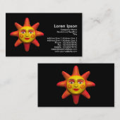 Sun Face - Black Visitekaartje (Voorkant / Achterkant)