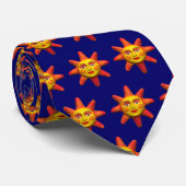 Sun Face - Blue Stropdas (Opgerold)