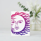 Sun Face Briefkaart (Staand voorkant)