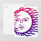 Sun Face Briefkaart (Voorkant / Achterkant)